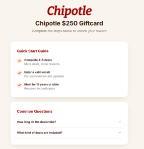 FoodiePerk Review 2026: $250 Chipotle Gift Card Scam or Legit?